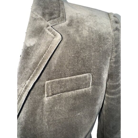 J. Crew Schoolboy Sage Velvet Single Breasted 2 Button Blazer,Jacket size 2 - Picture 11 of 15